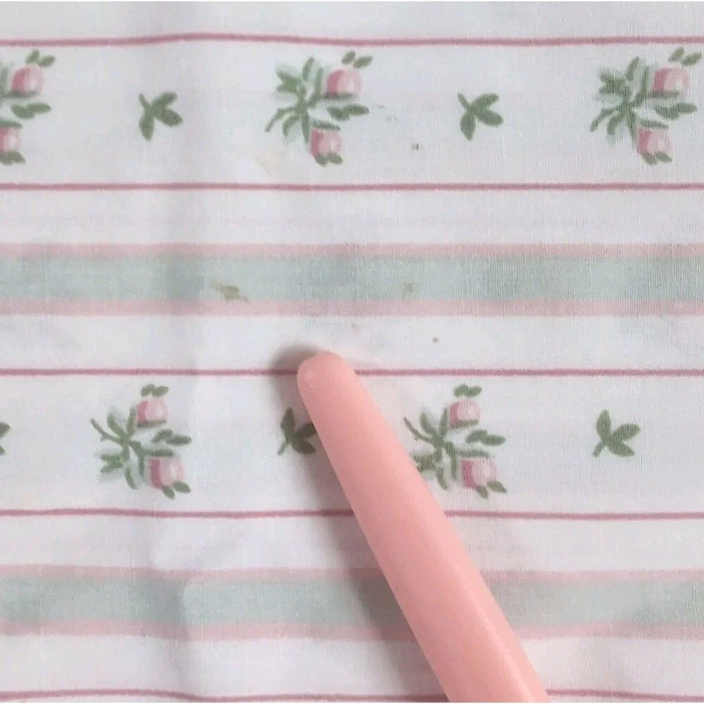Vintage Lady Pepperell Queen Sheet Set Sweet Lizzie Ditsy Floral Stripe Cottage
